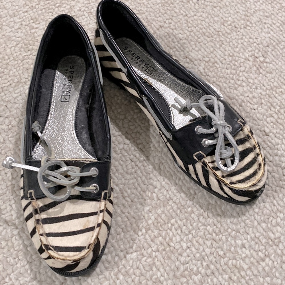 Cow Print Sperry Loafers